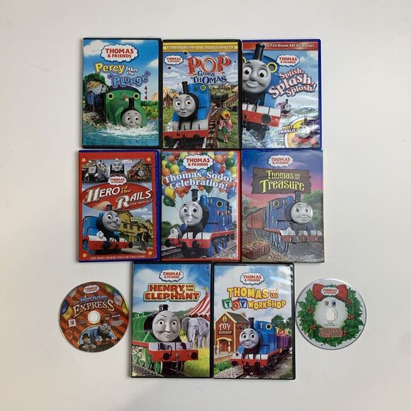 Thomas & Friends Train Lot of 10 DVDs Thomas and Friends Movie Holiday Christmas - Picture 1 of 7
